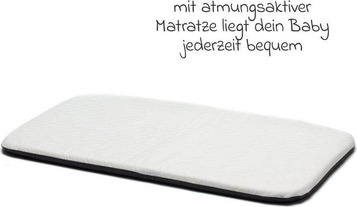 Actual product image Fillikid Scandic grey melange co-sleeper bed