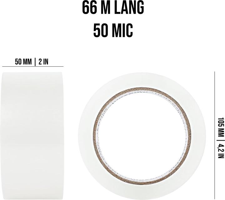 Produktbild Normani 6 Rollen Paketband 50mm x 66m x 50 Mic - 9759 (50 mm)