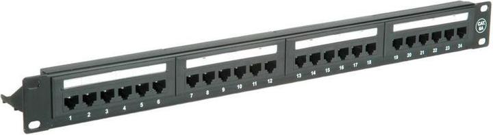 Actual product image Value Cat.6A 19/" patch panel, 24 P, unshielded, black