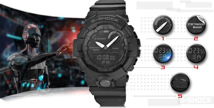Image du produit G-Shock Gba-800-1aer (Montre de sport, Montre numérique, Montre analogique, Montre connectée, Chronographe, 49 mm)