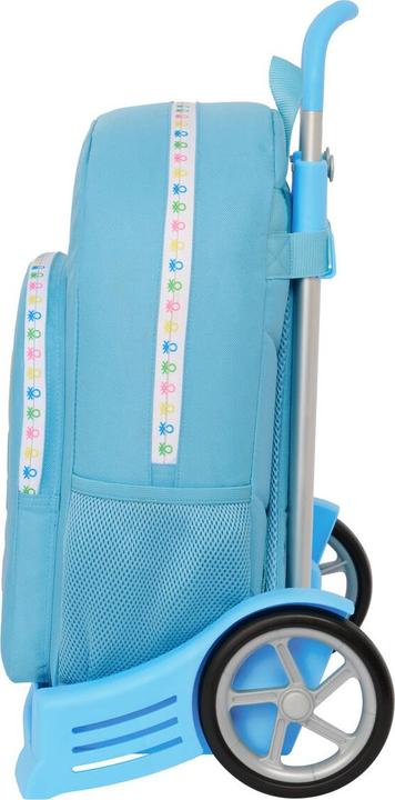 Image du produit Benetton Sac à dos scolaire à roulettes Spring Bleu ciel 30 x 46 x 14 cm