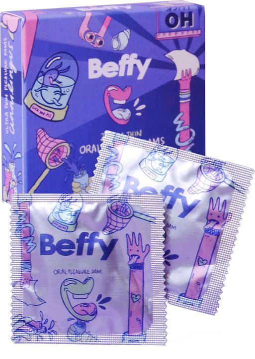 Actual product image Asha International Beffy Lickpads Oral Sex Wipes (2 pcs.)