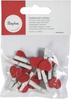 Immagine prodotto Rayher Clip di legno con cuore, 25 mm, 12 pezzi