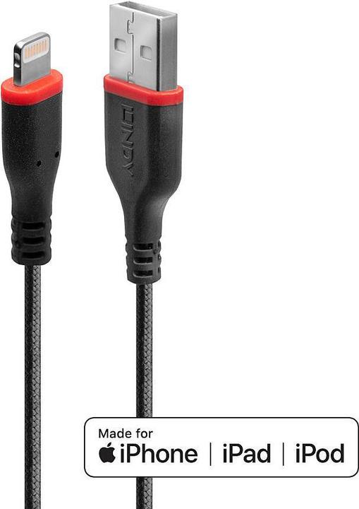 Actual product image Lindy Lightning charging cable (2 m, USB 2.0)