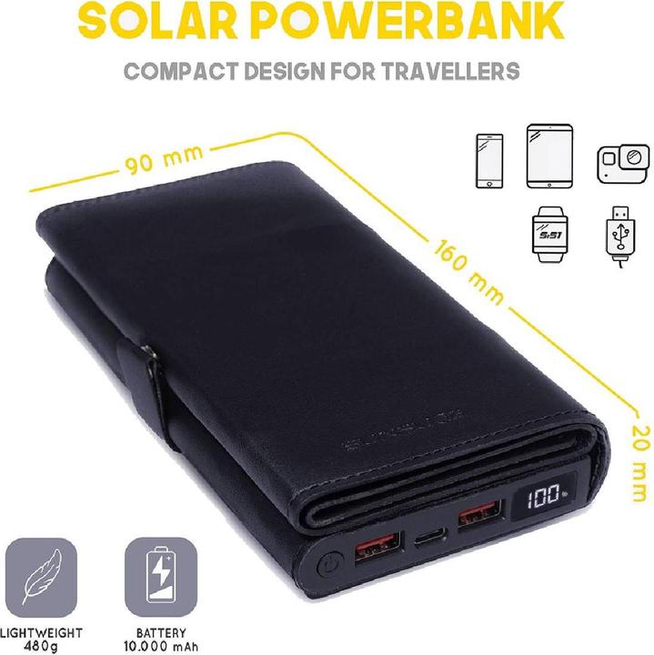 Produktbild Sunslice Tragbare Solar-Batterie 8W "Electron" (10000 mAh, 8 W, 20 Wh)