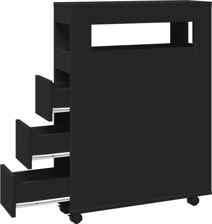 Actual product image VidaXL Narrow bathroom cabinet with castors