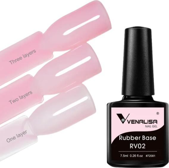 Image du produit Venalisa Base caoutchouc UV/LED (Rose pâle, Base coat)