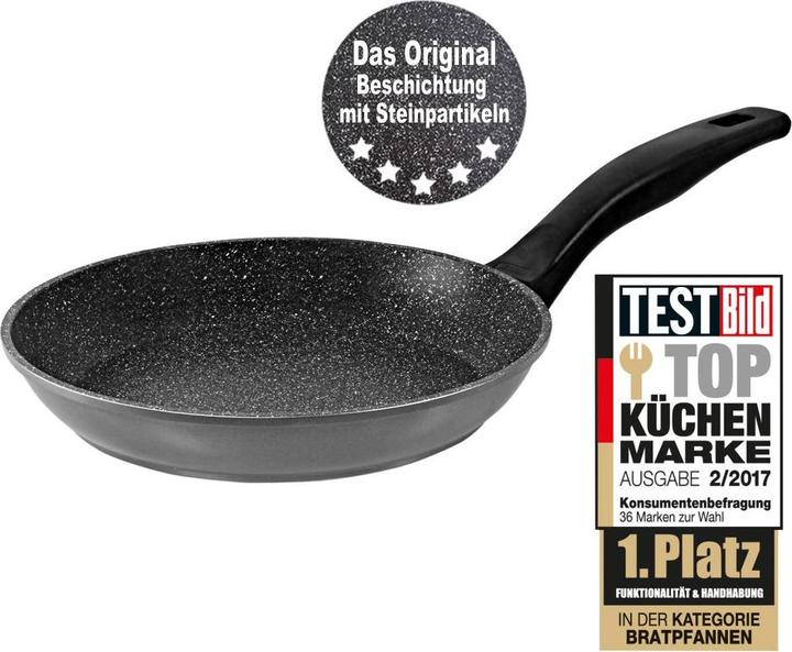 Actual product image Stoneline Pan 6840 Frying, Diameter 20 cm, Suitable for induction hob, Fixed handle, Anthracite (20 cm, Frying pan, Aluminium)