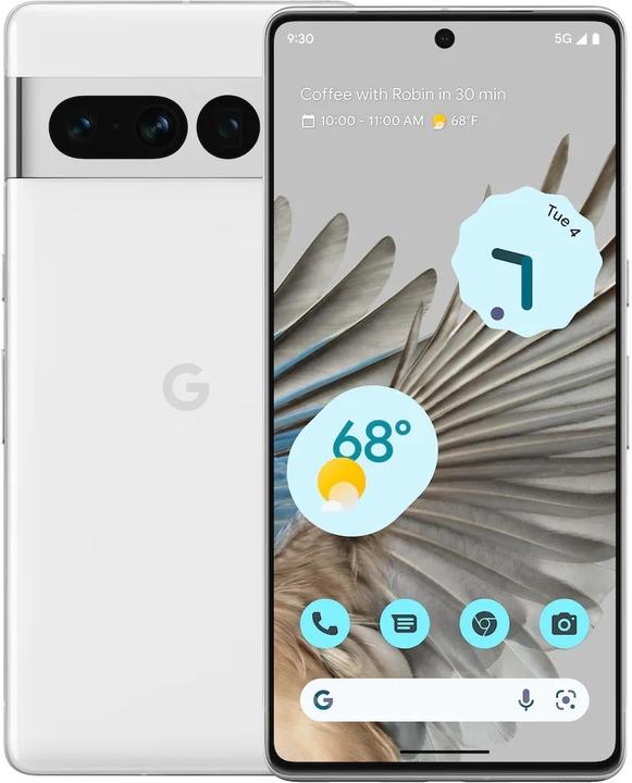 Produktbild Google Pixel 7 Pro (128 GB, Weiss, 6.70", SIM + eSIM, 50 Mpx, 5G)