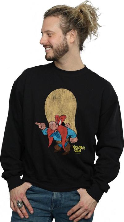 Actual product image Looney Tunes Mens Yosemite Sam Distressed Sweatshirt (L)
