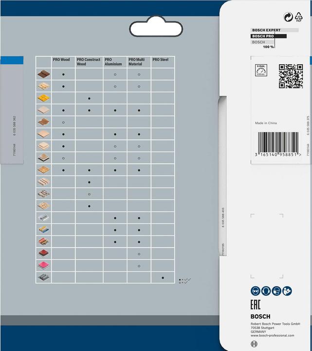 Actual product image Bosch Professional Zubehör PRO Aluminium cordless circular saw blade, 165 x 1.8 x 20 mm