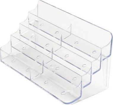 Deflecto ® Visitenkartenständer nicht gefüllt 400 Karten Polystyrol transparent