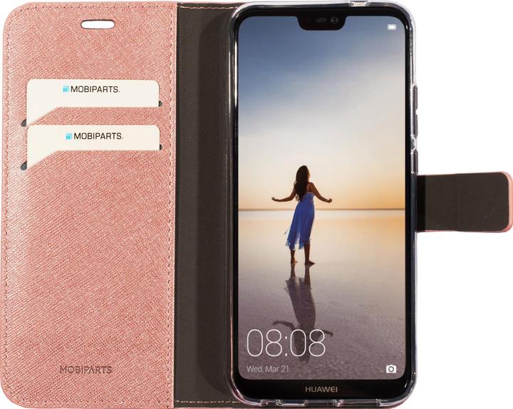 Productafbeelding Mobiparts Saffiano Wallet Case Huawei P20 Lite Pink (Huawei P20 Lite)