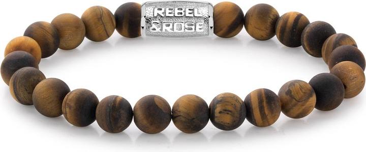 Produktbild Rebel & Rose Armband Mad Tiger Lilly RR-80023-S-L Herren (19 cm, Edelstahl, Tigerauge)
