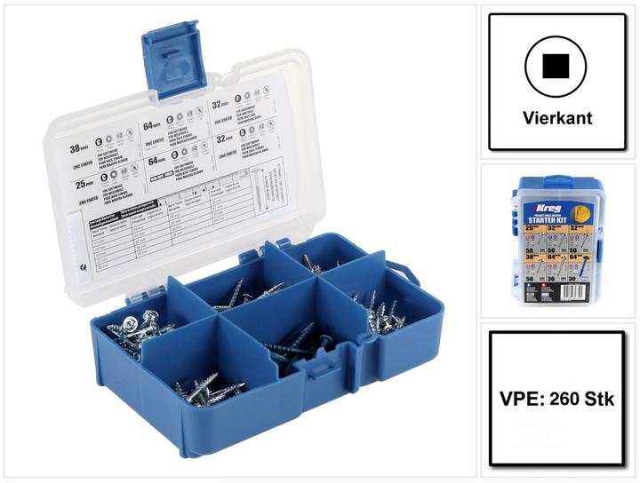 Immagine prodotto Kreg Assortimento di viti per fori a tasca (260 Viti per pezzo)