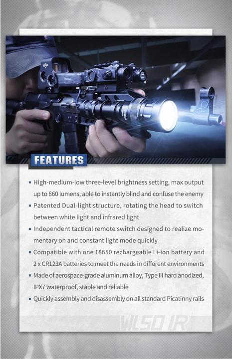 Produktbild Nextorch WL50IR Waffenlampe (16 cm)