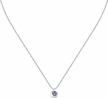 Produktbild Morellato - Charming Silver Necklace with Amethyst Semipreziose SAXN07