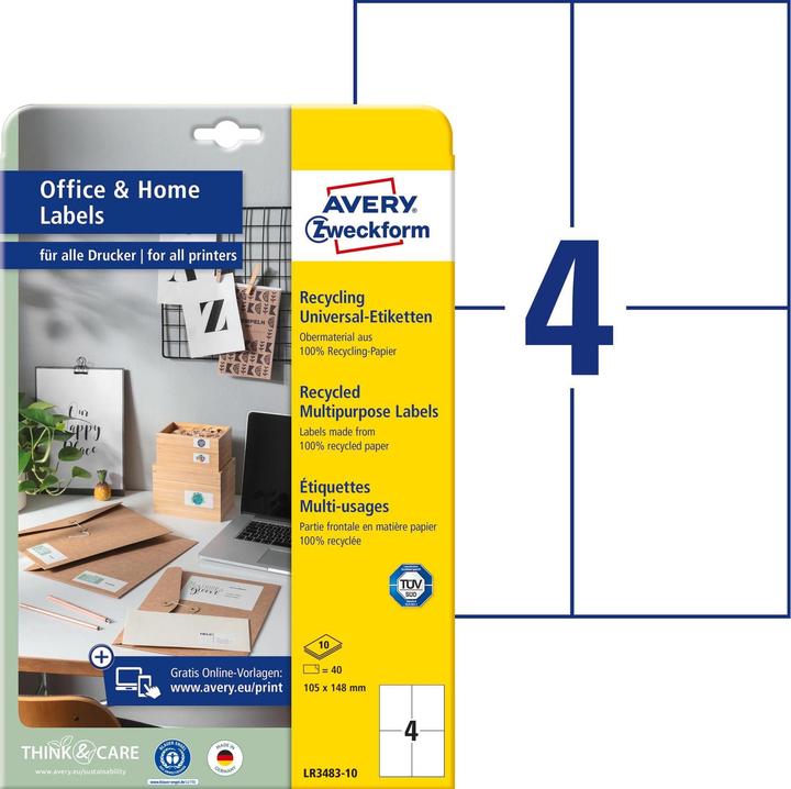 Actual product image Avery Universal labels