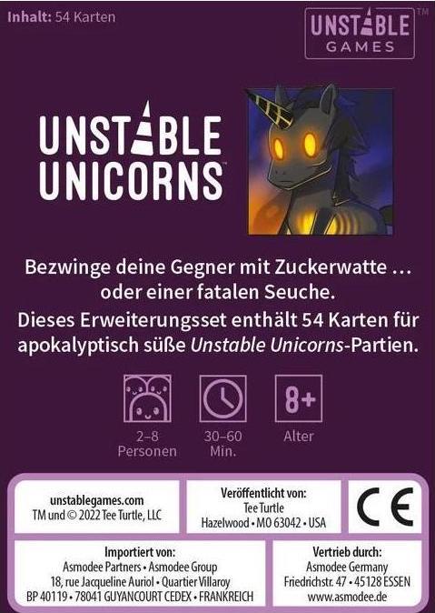 Image du produit Unstable Games TTUD0006 - Unstable Unicorns - Regenbogen-Apokalypse, pour 2-8 joueurs, dès 8 ans, extension FR (Allemand)