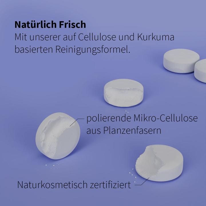 Actual product image Zahnheld Mint toothpaste tabs in a bundle Without fluoride