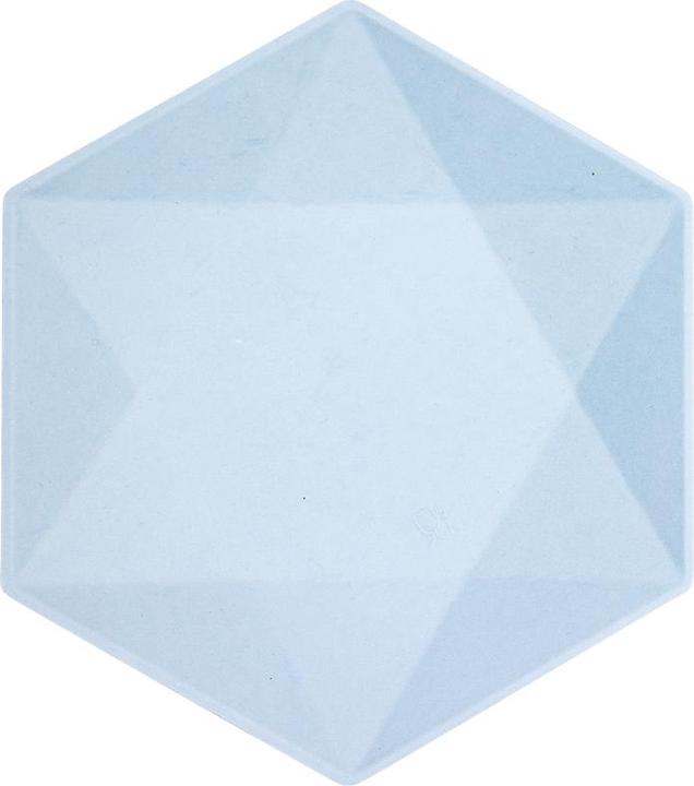 Amscan Maxi Vert Decor hexagonal plate light blue (6 x)