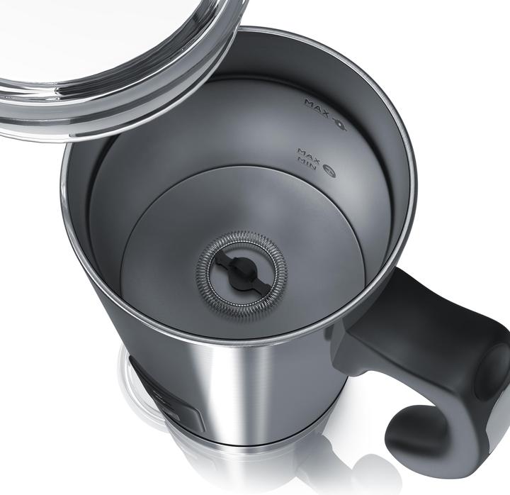 Immagine prodotto Arendo Montalatte, 500 W, montalatte automatico in acciaio inox - MILKSKY Silver (24 cl)