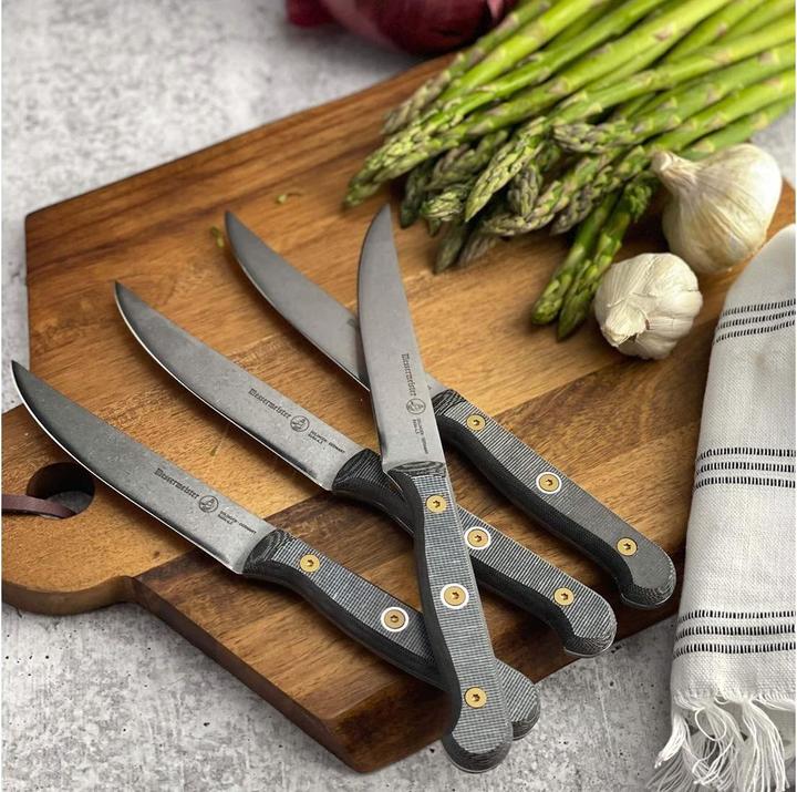 Produktbild Messermeister Steakmesser-Set Custom 1 Stück, Schwarz/Silber (4 Stück, Messer)