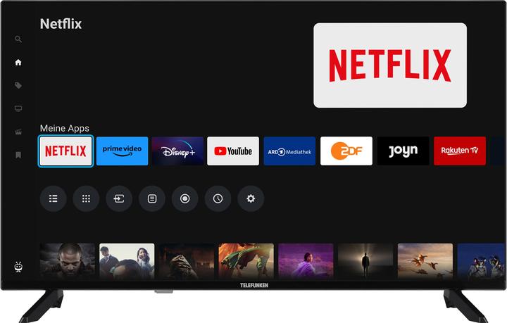 Produktbild Telefunken D32F751X7CW 32 Zoll Fernseher Smart TV (Full HD, HDR, Triple-Tuner, 6 Monate HD+ inkl.) (32", LED, Full HD, 2024)