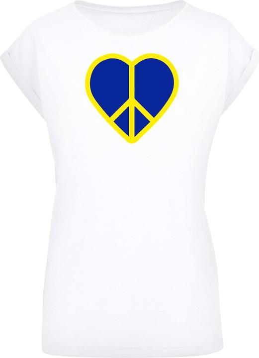 Actual product image Merchcode Ladies Peace - Heart Peace Extended Shoulder T-Shirt - 161405 (M)