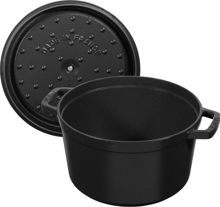 Produktbild Staub La Cocotte Cocotte hoch, 24 cm, schwarz (24 cm, Bräter + Schmortopf, Gusseisen)