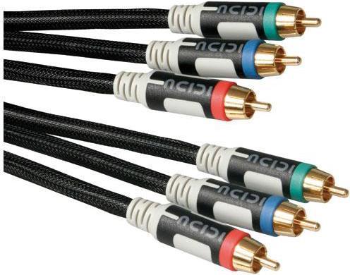 Actual product image Icidu V-707472 Component (YPbPr) Video Cable 3 m 3 x RCA Black (3 m, Cinch)