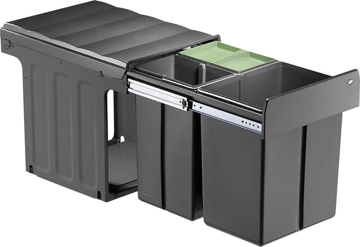Wesco Collecteur de déchets INC PROFILINE-BIO-TRIO- MAXI 40DT, si/ant 1x20L+2x10L entièrement démontable