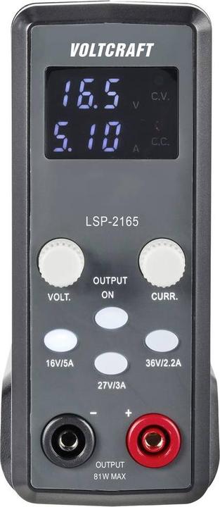 Produktbild Voltcraft LSP-2165 19 Zoll Labornetzgerät, einstellbar 0.1 - 36 V/DC 0.01 - 5A 80W schmale Bauform