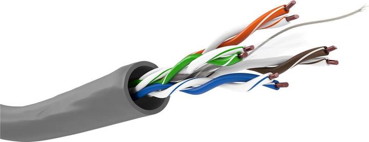 Image du produit Goobay Câble réseau CAT 6 U/UTP 4 x (U/UTP, CAT6, 100 m)