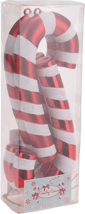 Actual product image Christmas hanger candy cane red 17cm, 4 pcs. (4 -part)