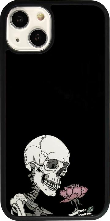 Actual product image PhoneLook Cover silicone black Halloween 2023 rose and skeleton (Apple iPhone 13)