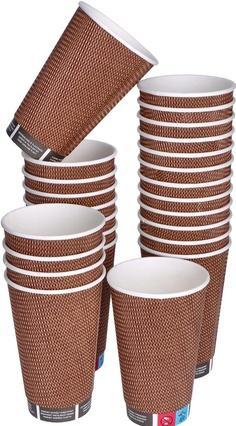 Produktbild Wimex.eu Pappbecher PREMIUM Ripple Wall 90mm 510ml XL: 0,4L,16oz - 25 Stück (25 x)