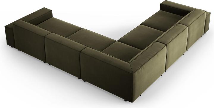 Actual product image Micadoni Velvet Symmetrical Corner Sofa, "Jodie", 6 Seats, 287x287x70Made in Europe (Corner sofa)