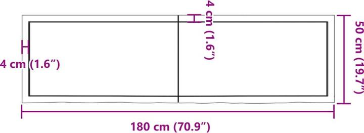Actual product image VidaXL Gianna (180 x 50 x 4 cm)