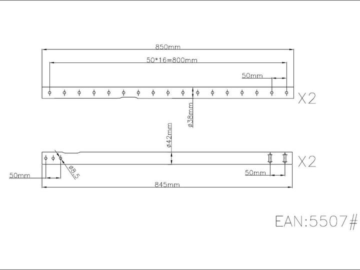 Actual product image Multibrackets 3000mm extension tube (Extension Pipe)