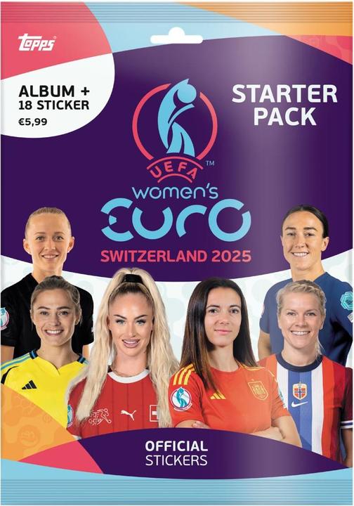 Topps Women's Euro 2025 Sticker Starterpack (Booster Pack)
