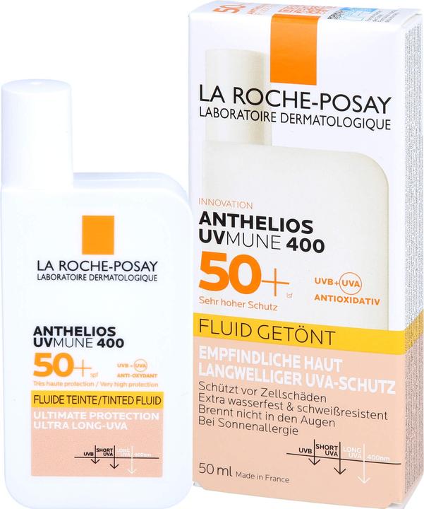 Produktbild La Roche Posay Anthelios Invisible Fluid Getönt (Sonnencreme Gesicht, SPF 50+, 50 ml, 75 g)