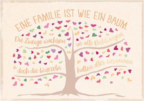 Image du produit Carte postale Vintage Art une famille est comme un arbre...