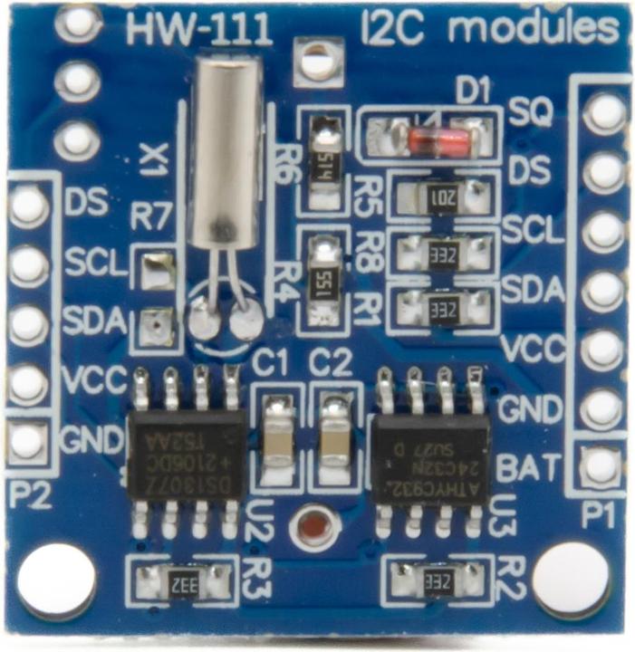 Image du produit Purecrea RTC DS1307 Module de temps avec AT24C32 Mémoire EEPROM 32K