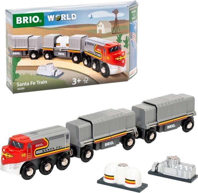 Productafbeelding Ravensburger BRIO World - 36089 Treinen van de Wereld Santa Fe trein | Speelgoedtrein voor kinderen vanaf 3 jaar