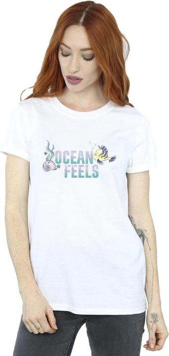 Actual product image Disney Womens/Ladies The Little Mermaid Ocean Cotton Boyfriend T-Shirt (L)