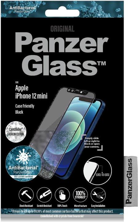 Produktbild PanzerGlass Case Friendly Swarovski (1 Stück, Apple iPhone 12 mini)