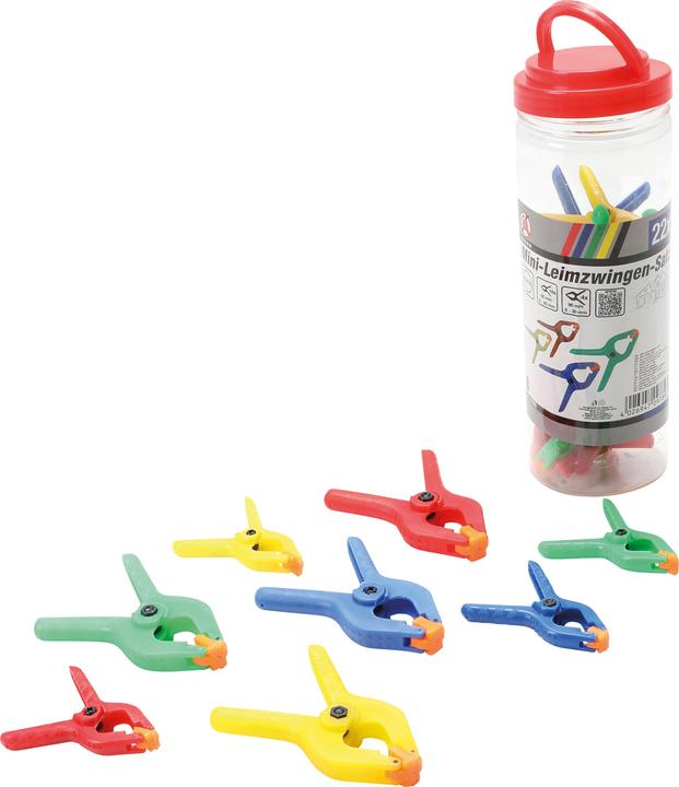 Produktbild BGS Mini-Leimzwingen-Satz ABS-Kunststoff 22-tlg. (35 mm)