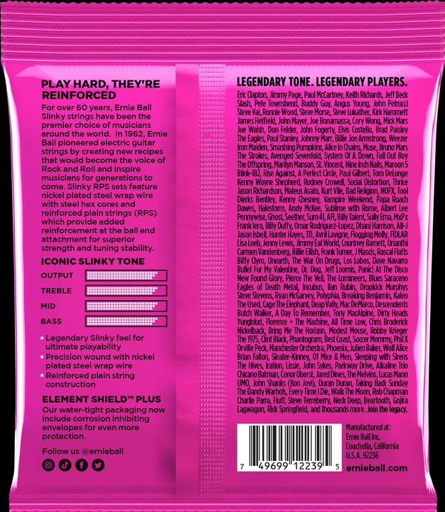 Valeurs nutritives et ingrédients Ernie Ball Slinky RPS (6 x, Guitare électrique, 0.04")