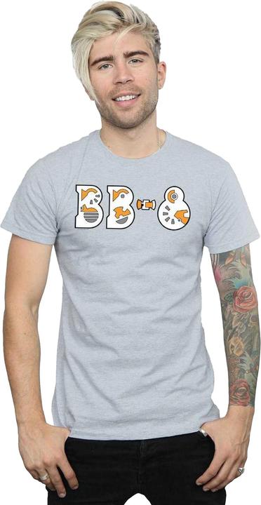 Immagine prodotto Star Wars The Rise Of Skywalker BB-8 Text Logo Maglietta Uomo (3XL)